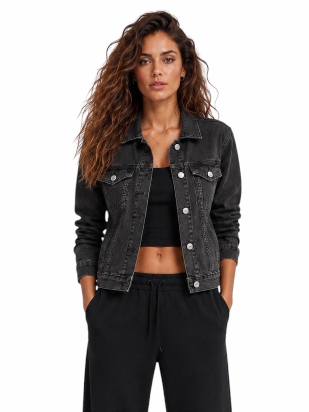 Gap – Icon Denim Trucker Jacket – Black Wash – Sz. S